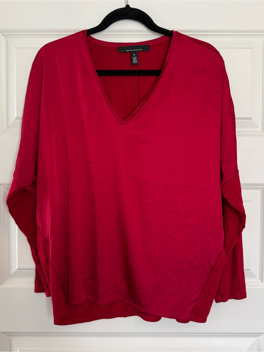 White House Black Market Satin Knit Tunic Top